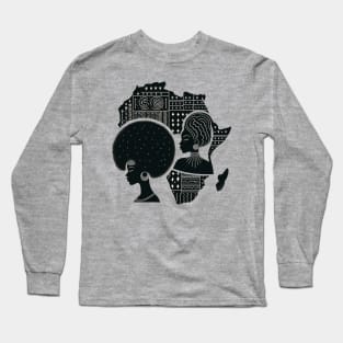 African Woman - African  Map Long Sleeve T-Shirt